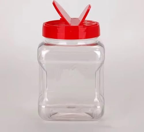 Rub´n Hood I 4 x Spice Jars with Shaker Lids I 500 ml I Candy Jar I Transparent Plastic Storage Containers with Lid I Spice Drawer I Organiser with Jars I Storage Jars with Lid