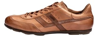 LLOYD Herren Sneaker Vault, Männer Low-Top Sneaker, lose Einlage,Easy-Going,extra-Light,Vario-foodbed,festlich,braun,blau, Cognac/Kenia, 42 EU / 8 UK