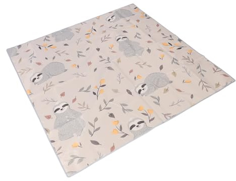 RASTKY Hochstuhl-Bodenmatte, Große Anti-Rutsch-Baby-Spritzmatte, Leicht zu Reinigen, Unter-Hochstuhl-Matte Zum Krabbeln, 130 X 130 Cm, Spielmatte