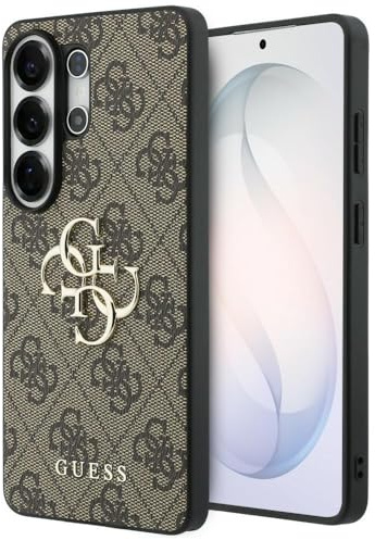 CG MOBILE Guess 4G Groß Metall Logo Hülle für Samsung Galaxy S26 Ultra (Braun)