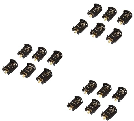 Mokamika 18 Stueck Kunststoffgehaeuse CR2032 Knopfzelle Batterie Socket Halter Kasten