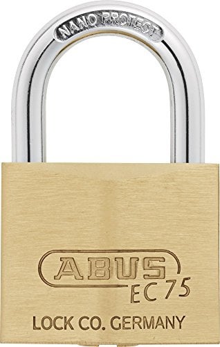 ABUS Messingschloss 75/40, gleichschließend, | Massives Messing, rostfreie Innenteile, zweifach verbolzt, Nano-Beschichtung, reversibel, bis 150.000 Schlüssel