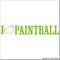 cartattoo4you® AL-00872 | I Love (als Herz) Paintball | Autoaufkleber Aufkleber Farbe apfelgrün, in 23 weiteren Farben erhältlich, glänzend 20 x 3 cm
