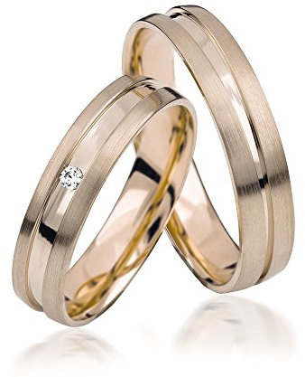 JC TRAURINGE EHERINGE 2 HEARTS COLLECTION IN ROTGOLD J162 (PAARPREIS)