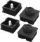 sourcingmap Pieds de Nivellement Meuble Réglable Pied Réglable Patin de meuble Jambe Pied de Table Chaise Base Protection Plancher Carré en Plastique Insérez Tube 50 x 50 mm kit de 4pcs