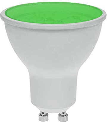 Pro-Lite 7w GU10 LED Light Bulb Green Coloured Twist And Lock Non-Dimmable