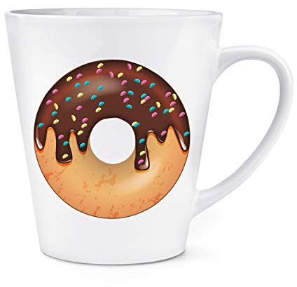 Schokolade Berieselt Glasiert Doughnut 12oz Latte Becher Tasse