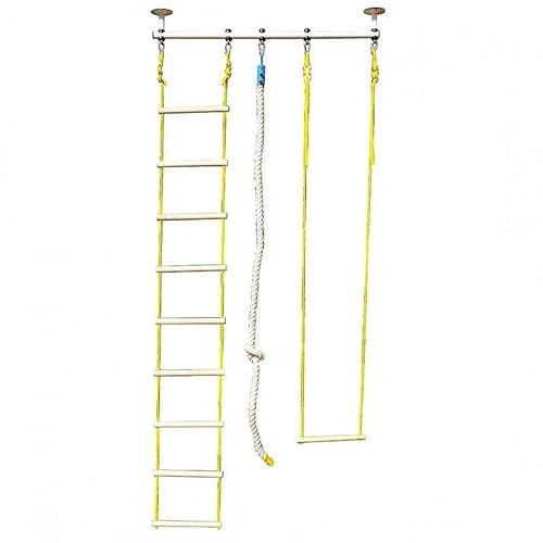 Deckenhalterung für Sport Fitness Turngeräte Turnringe Turntrapez Klettertau Strickleiter Kletternetz Boxsack Stange Reckstange Deckenmontage (mit Turnringen)