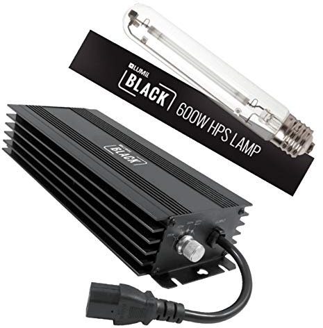 LUMii BLACK 600w Dimmable Digital Ballast + HPS Dual Spectrum Bulb Hydroponics