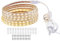 LONCWO LED Streifen 4m, IP65 Wasserdicht LED Lichtband LED Strip mit Schalter und Stecker 220V 230V Lichtleiste, Warmweiss, 4M