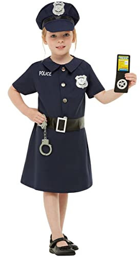 Funidelia Disfraz de policía para niña Talla 3-4 años Guardia, Agente, FBI, Profesiones - Azul