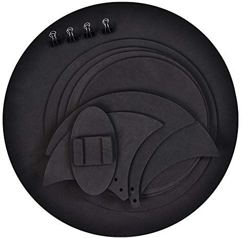 Schlagzeugübungs Pads - 10 Stück - Mute Drum Übungspad - Schalldämpfer Pad - Bass Drums Silent Sound - für Drumming, Übungspad, Bassdrums(Schwarz)