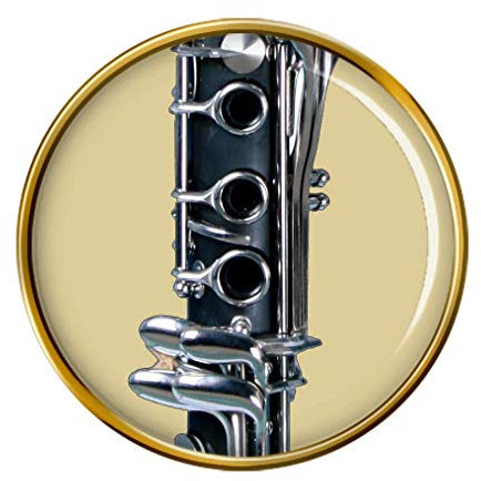 Giftshop UK Klarinettnadeln Anstecker Schwarz Metall Antik Klarinette Anstecker