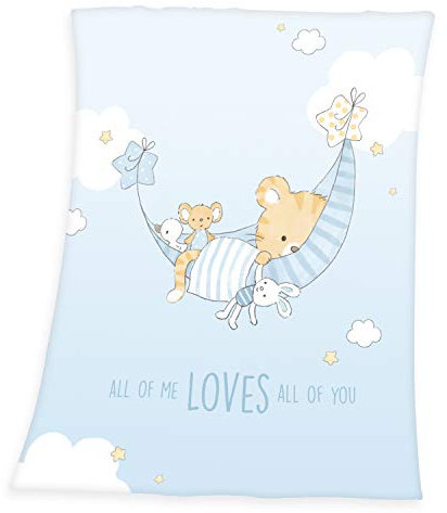 Herding Tiger Dreamer Soft-Peachdecke, 75 x 100cm, Polyester, Creme/Mehrfarbig