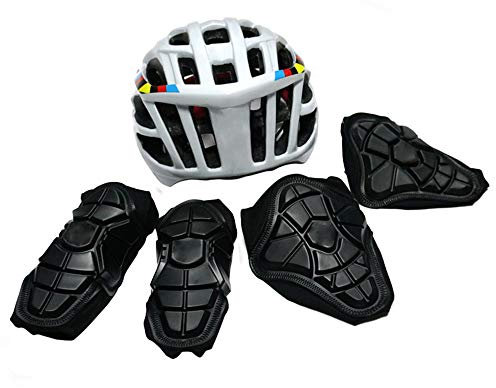 SSCYHT Protección Infantil Consta Casco Ajustable Rodilleras Coderas, Patinaje Ciclismo Monopatín y Deportes Extremos 5 Piezas