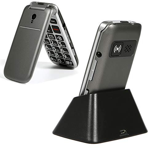 Artfone 3G Senior Flip Cellulare, Senior Phone con Culla di Ricarica e Grande Schermo per Anziani, Cellulare Sbloccato (G3)