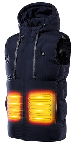 Lvming Veste Chauffante Homme Femme - Gilet Sans Manches Doudoune de Randonnée