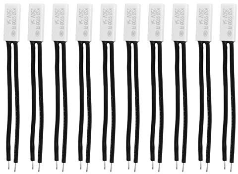 Interruttori di controllo della temperatura KSD9700 10 pezzi, interruttore di controllo della temperatura normalmente aperto Sonda in plastica con protezione termica(60 ℃)