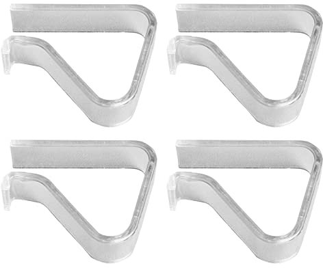 Clyhon Tischdeckenklammern, Kunststoff, transparent, für Tischplatten bis 50 mm Stärke