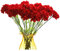 Rikyo 50cm rot Blumensträuße,10 Stängel-Nelken, kein Verblassen künstliche Blumen, Seidenblüten, künstliche Blumen für Hochzeit, Party,Zuhause, Büro, Restaurant, Tischdekoration, Dekoration