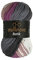 Wollbiene Batik Wolle mit Farbverlauf mehrfarbig 100g Multicolor Strickwolle Häkelwolle (5400 dunkelgrau beere weiß)