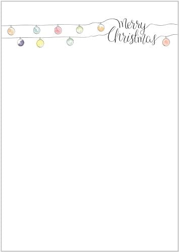 Briefpapier Weihnachten DIN A4 - Papier Xmas - 20 Blatt - Motiv Nr. 100 | 80g/m²