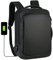 Mixroom - Zaino Porta PC Uomo Laptop Borsa per PC Portatile porta Computer Custodia Notebook 15.6 Multi funzione Con Attacco USB Nero Z11 Scuola Lavoro