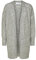 Damen Selected Lange Strickjacke mit Taschen | Open Stretch Casual Cardigan | Knitted Coat SLFLULU, Farben:Grau-2, Größe:XS