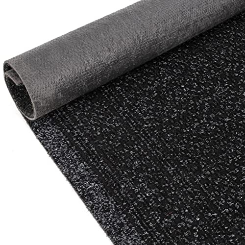 ANRO Schmutzfangmatte Flur Läufer Schmutzfangläufer Fußmatte Teppichläufer Flurteppich Türmatte Meterware Schwarz 240x80cm