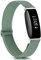 AK Armband Kompatibel mit Fitbit Inspire 2/Fitbit Inspire/Inspire HR, Weiches Elastisches Atmungsaktives Nylon Sport Dehnbares Ersatzarmband für Damen und Herren(Grün)