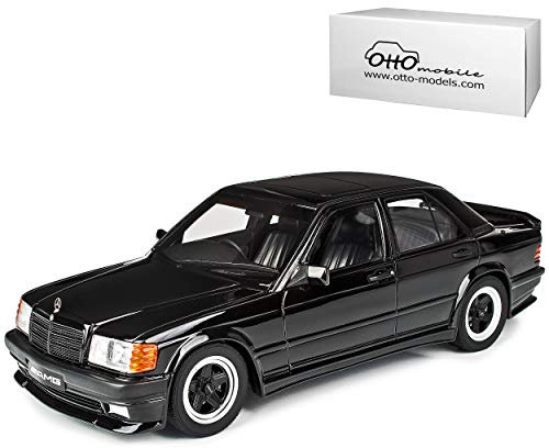 alles-meine.de GmbH Mercedes-Benz C-Klasse 190E W201 2.3 AMG Schwarz 1982-1993 Nr 754 1/18 Otto Mobile Modell Auto mit individiuellem Wunschkennzeichen