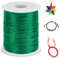 LEREATI Nylon Cord 1.5mm x 100m, Satin Cord Nylon String Macrame Cord, Coloured Beading Thread String for Making Bracelet, Necklace, Chinese Knot, Jewellery (Turquoise Green)