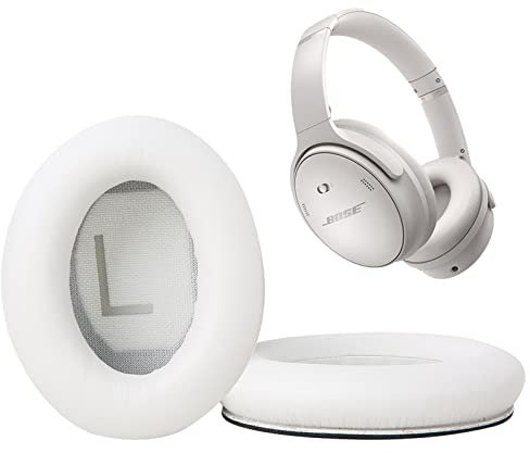 Earpads for Bose QuietComfort 45 QC45 QC35 ii QC35 Professional Ear Pads Headphones Ear Cushions Replacement with Noise Isolation Memory Foam White