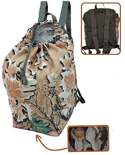 Esse Emme Rucksack Pilze und Kastanien aus Camouflage-Stoff