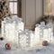[Timer] Light up Present Boxes Christmas, ELKTRY 8 Modes 3 Christmas Parcel Lights with Plug, Bows, Pine, Silver Beads, Gift Boxes Christmas Decorations for Christmas Tree Indoor/Outdoor, NS-S-60-A-D