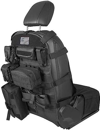 CKPEOR Universal Tactical Seat Back Organizer Tasche mit Aufbewahrungstaschen für Jeep Wrangler JK JKU JL JLU TJ YJ Gladiator JT Cherokee,American Flag
