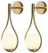 FROIDEXG Applique Murale Éclairage Globe Applique Murale en Verre Moderne Mid Century Drop Design Applique Murale en Laiton Brossé Appliques Rondelle Murale pour Salon Chambre