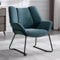 Wahson Sessel Wohnzimmer Einzelsofa Loungesessel modern Relaxsessel mit Metallbeinen, Chenille, für Wohnzimmer/Schlafzimmer, Blau