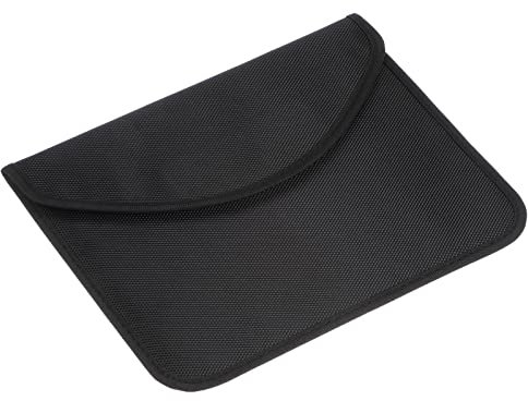 sourcing map Faraday Tasche RFID Signal Abschirmung Beutel 9 Strahlenschutz Trackingschutz Diebstahlschutz Spionageschutz für Tablet Pad Handy und Schlüsselanhänger Schwarz