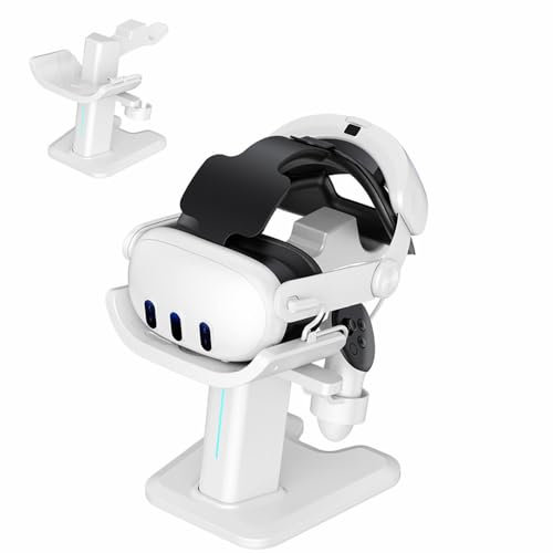 Umikk Für Quest 3 /Quest Headset Ladestation, VR-Ladestation für Meta Quest 3 und Elite Strap, LED-Anzeige, VR-Ladestation und VR-Headset-Aufbewahrung