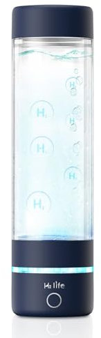 H2 Life Wasserstoffwasser Wasserstoff-Wasserflasche 3000PPB wasserstoff generator wasserstoff wasser generator SPE Pem-Technologie, Tragbar, USB Wiederaufladbar (Blau)
