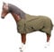 Brama-West Regendecke Pferd Rain - Weidedecke mit Fleece Futter - 600DEN - Wasserdicht - Olive - Gr. 145cm