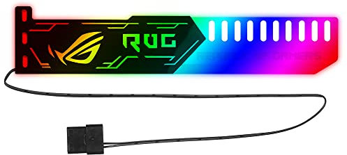 YIWENG Lumière LED,Support de Carte Graphique RGB25 Support de Carte Graphique avec Effet de lumière RGB 5V Grand Support de Carte Graphique d'alimentation 2Pin