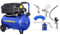 Goodyear - Compresseur et pistolet à peinture 24 litres 230 V - 50 Hz. Compresseur sans huile avec kit d'air Capacité d'aspiration de 107 litres/minute. 1 450 tr/min. Pression nominale 6 bars. 73 db
