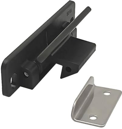 Folpus RV-Schubladenriegel, Schrankriegel, Türriegel, Hardware, Schubladenhalter für Schränke, Küche, Kleiderschrank, Büroschrank, Schwarz