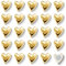24 PCS Gold Fridge Magnets, Cute Love Heart Decorative Magnets Small Refrigerator Magnets for Home Office Whiteboard (Gold)