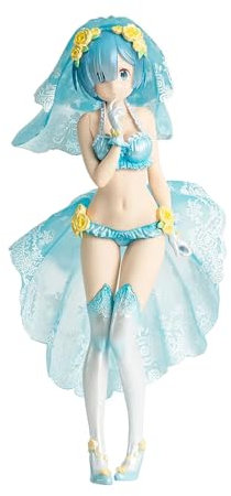 Ldruieu Re:0 Anime Figur Rem Figur Remu Hochzeitskleid Kostüm Stile Modell Statue Ornamente Dekoration Geschenke 24cm