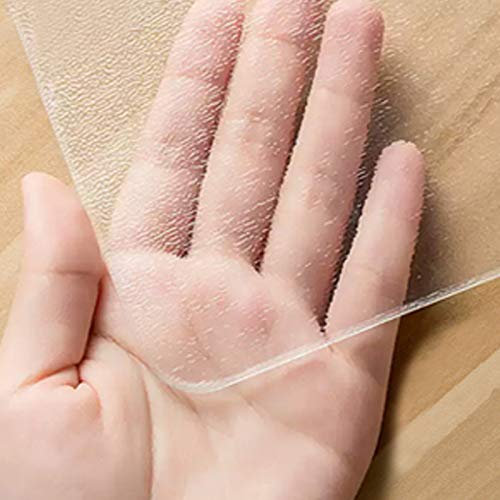 Mattierte Kunststoff-Tischdecke, 2 mm dick, langlebig, robust, durchsichtig, Tischdeckenschutz, geruchlos, für Küchentischplatten, große transparente Tischdecke, Schreibtischunterlage (80 x 160 cm)