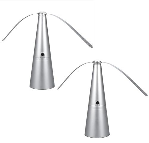 Hobngmuc Lot De 2 Répulsifs Anti-Mouches, Ventilateur Anti-Mouche, Fly repellents Répulsifs Moustiques De Table Repoussent Les Ventilateurs Chasse Mouche pour Camping, Pique-Nique, Barbecue, Jardin