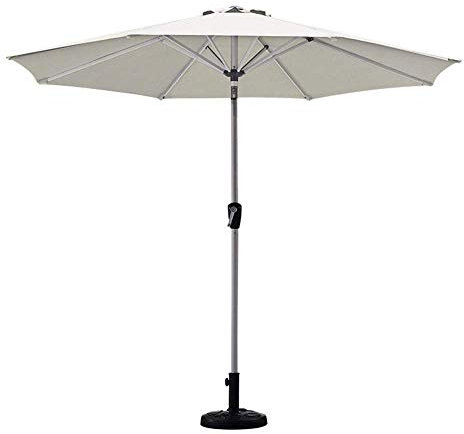 ASumPio Fuß Langer Sonnenschirm Für Den Terrassen- Und Markttisch Mit Druckknopf-Neigung Und Kurbel, Perfekt Für Den Garten Im Freien, Strand, Camping, Swimmingpool, Helles Khaki,